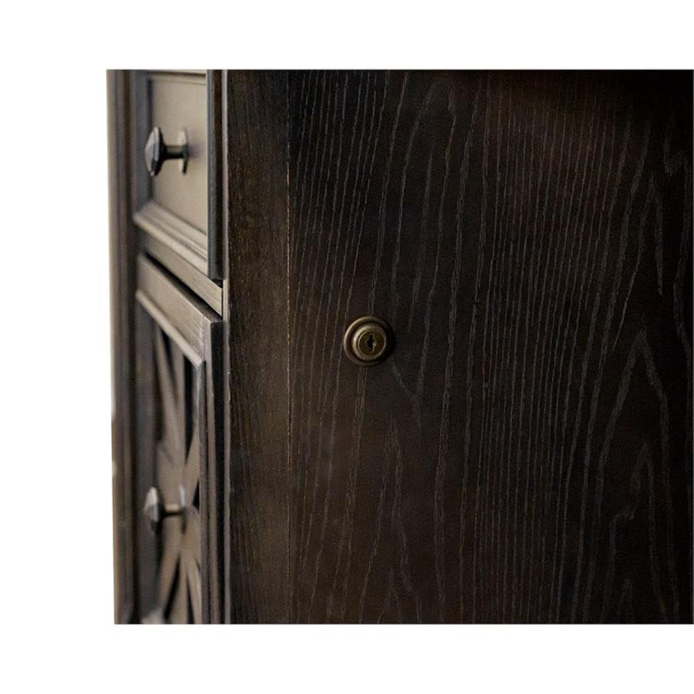 Kingston Traditional Wood Office Desk Dark Brown - Martin Furniture