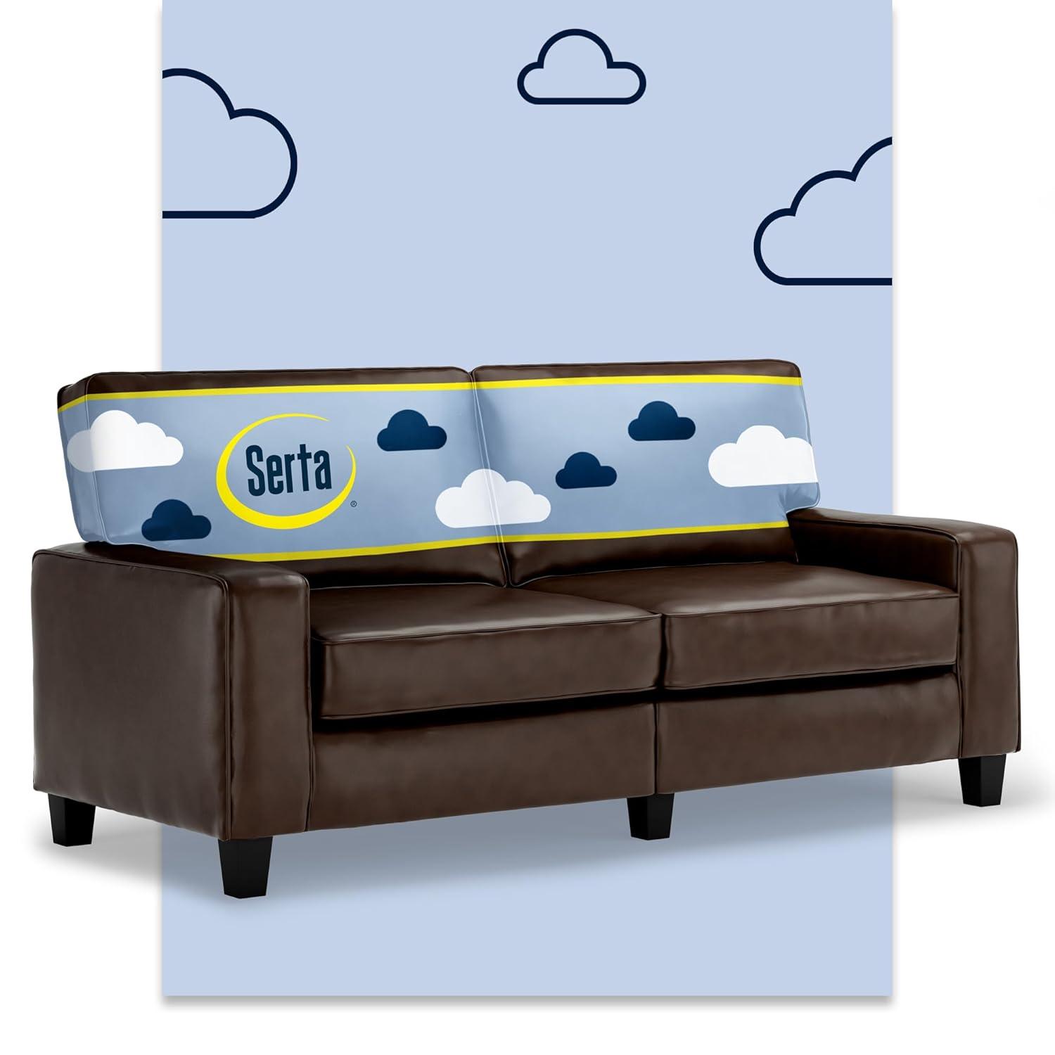 Serta Palisades Upholstered Tool-Free Assembly Square Arm 73" Sofa