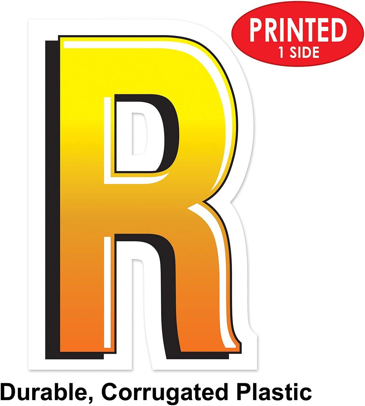 Beistle Plastic  R  Yard Sign, 18", (1/Pkg) Multicolored