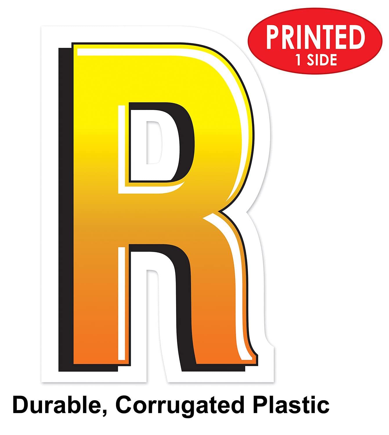 Beistle Plastic  R  Yard Sign, 18", (1/Pkg) Multicolored