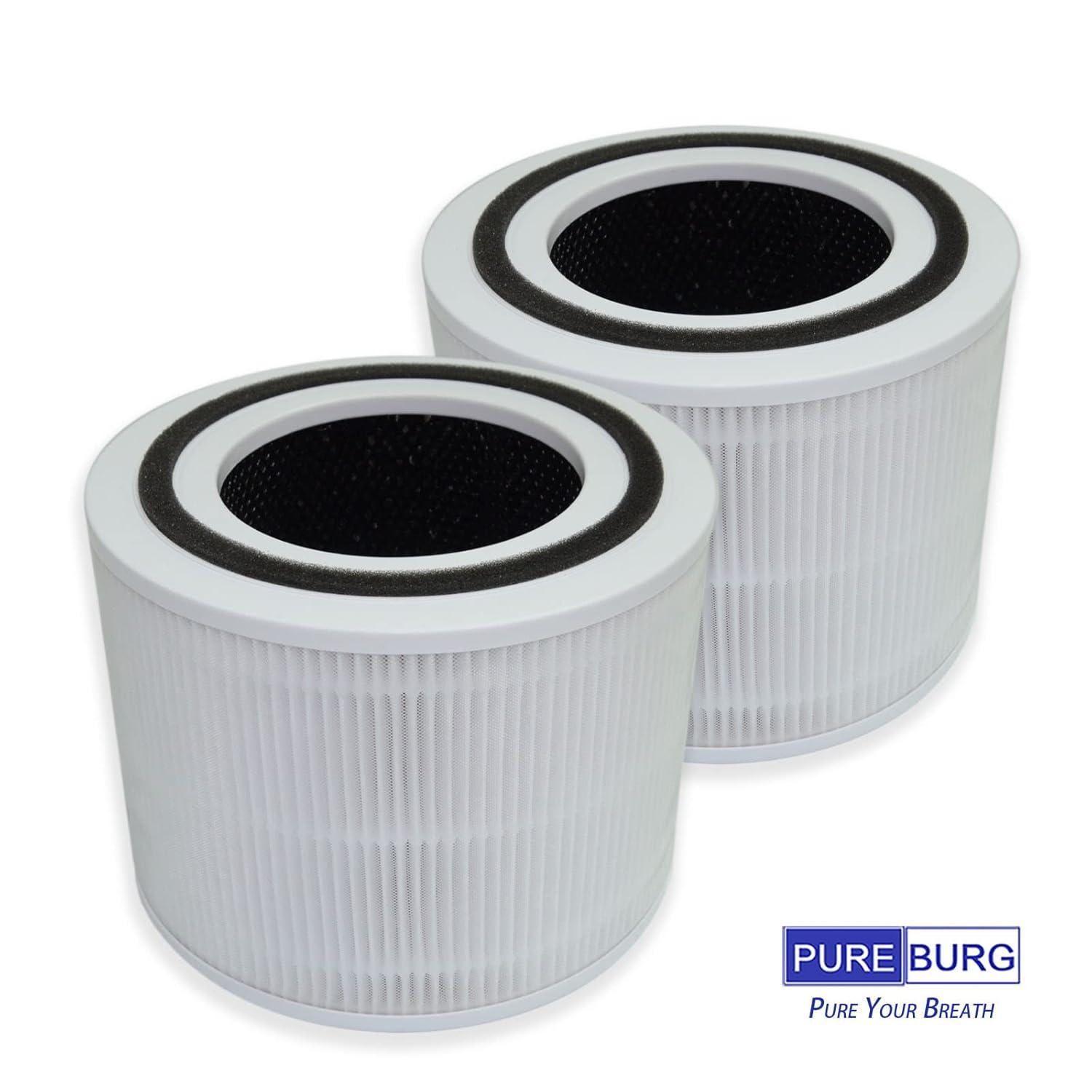 2-Pack Core 300 Replacement Filter for LEVOIT Core 300 and Core 300S Air Purifier, H13 True HEPA Filter and Activated Carbon, Replace Core 300-RF