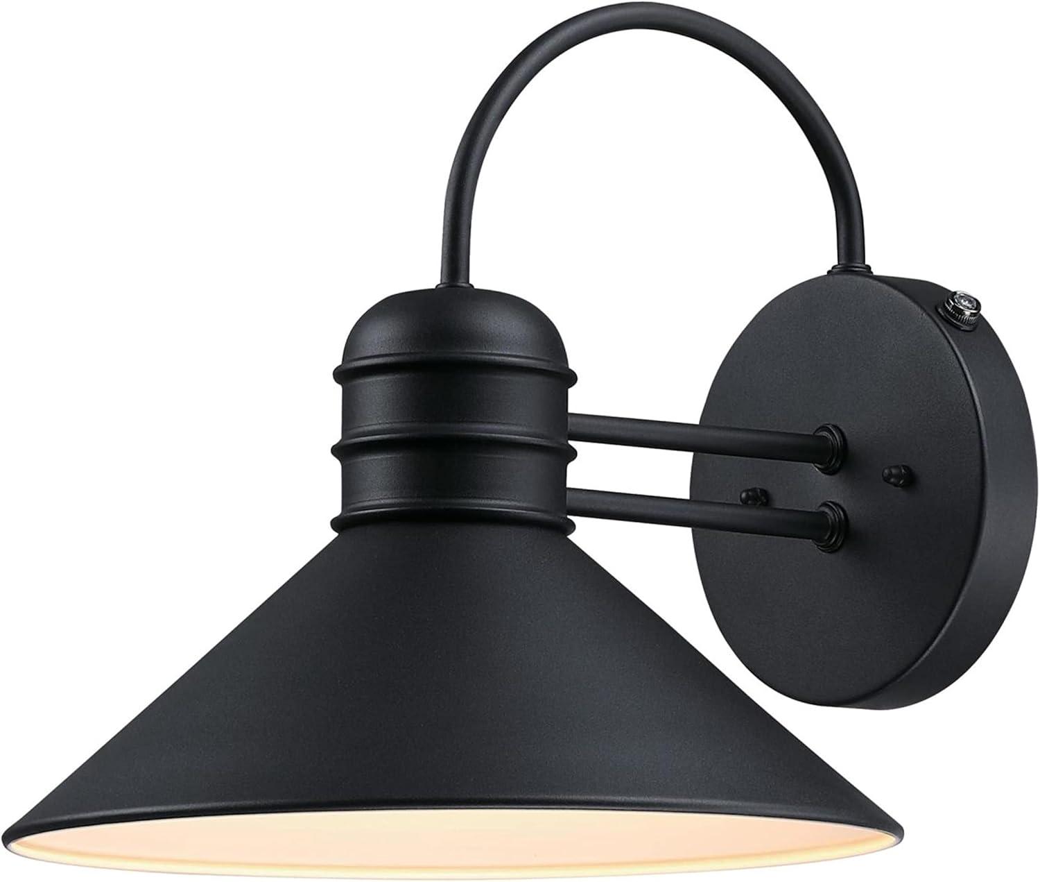 Westinghouse Lighting  Watts Creek One Light Outdoor Wall Fixture with Dusk to Dawn Sensor, Textured Black Finish - 1-Light