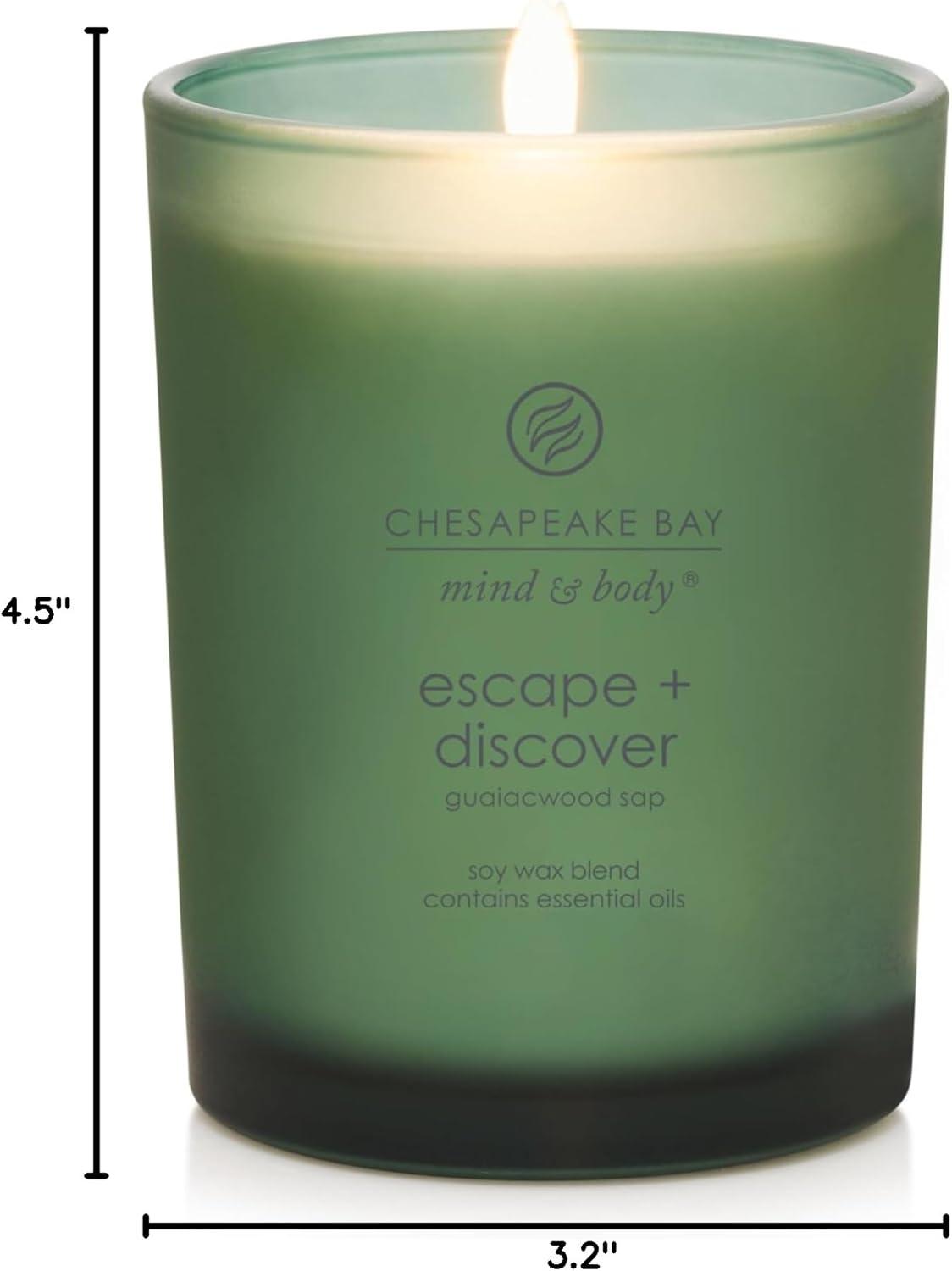 Frosted Glass Escape + Discover Lidded Jar Candle Green - Mind & Body by Chesapeake Bay Candle