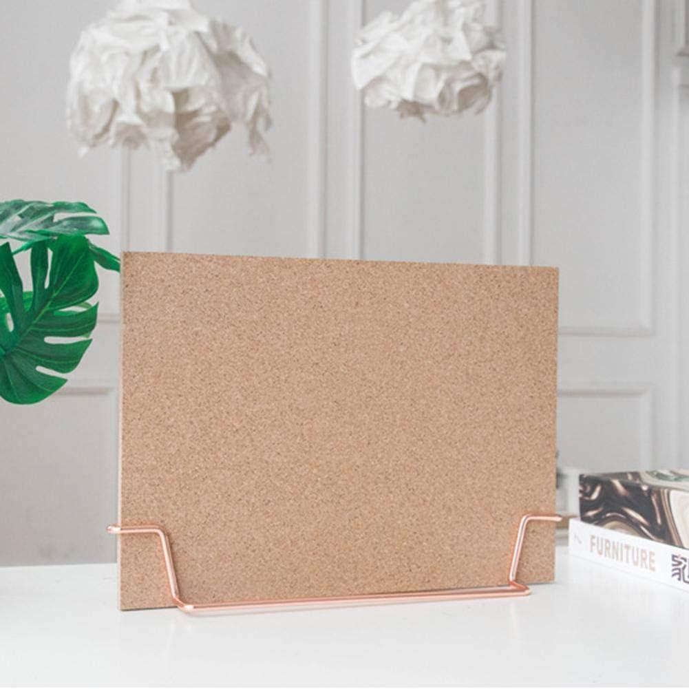 Rose Gold 12.6x9 Inch Cork Board with Metal Stand