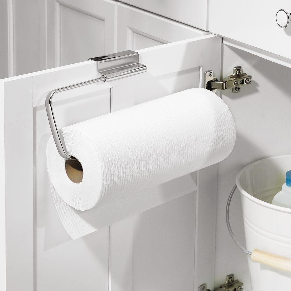 Stainless Steel Over-Cabinet Paper Towel Holder with Foam Backing