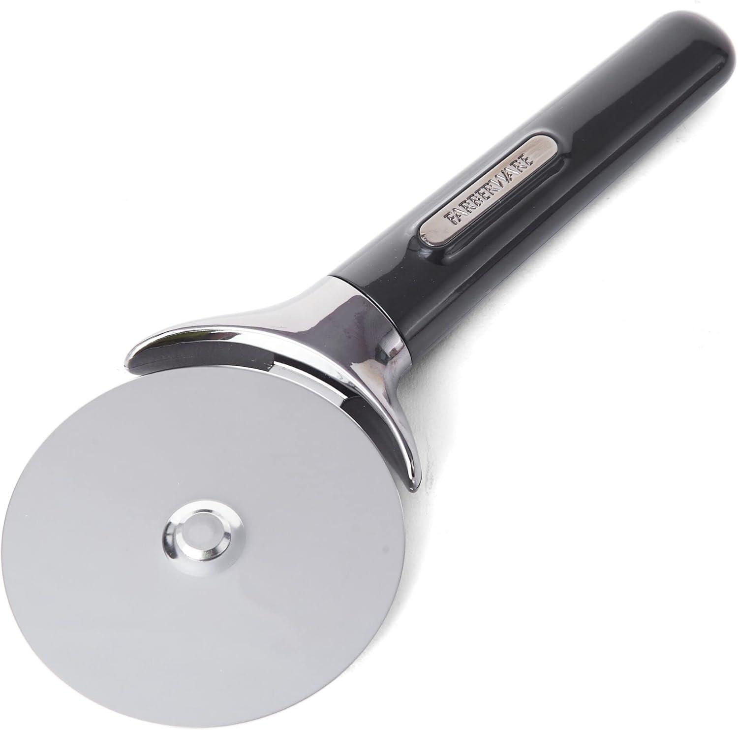 Farberware Professional 9.37-Inch Stainless Steel Pizza Cutter with Black Handle