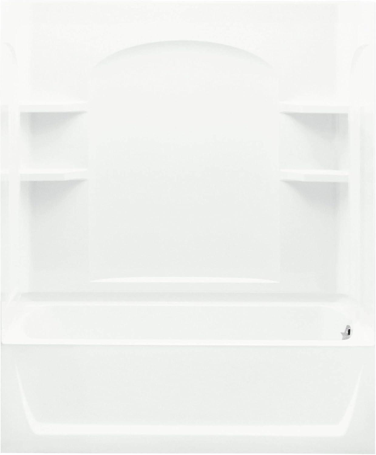 Ensemble 32 in. x 60 in. x 74 in. Bath and Shower Kit with Right-Hand Drain in White