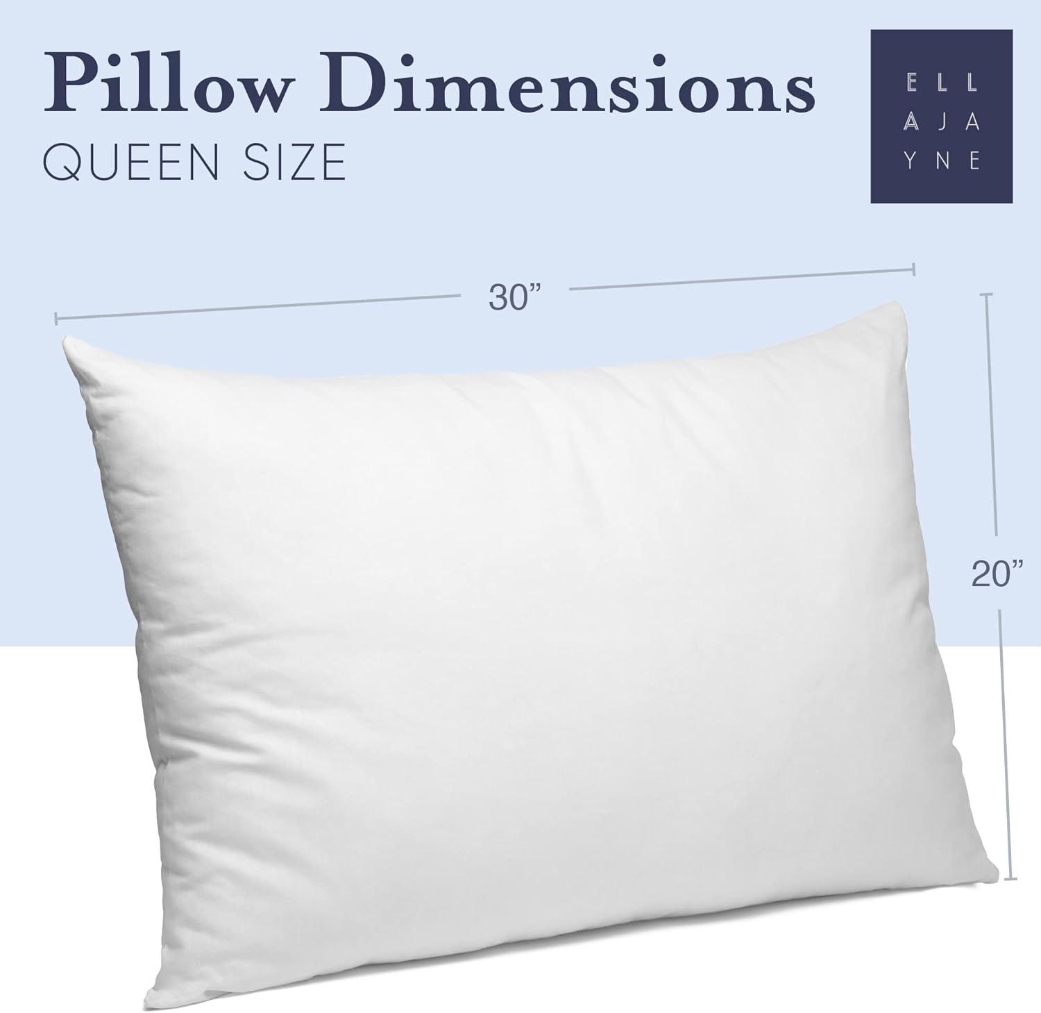 Ella Jayne Gray Hypoallergenic Down Alternative Queen Bed Pillows, Set of 2