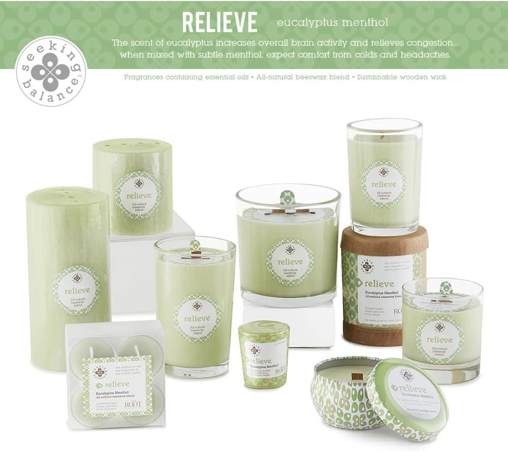 Seeking Balance Relieve Eucalyptus Menthol Scented Votive Candle