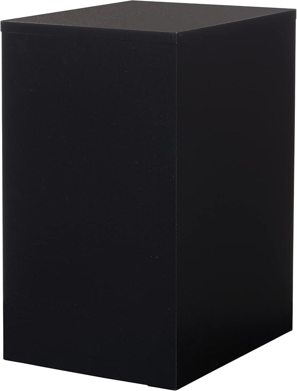 2 Drawer Locking Metal File Cabinet in Black