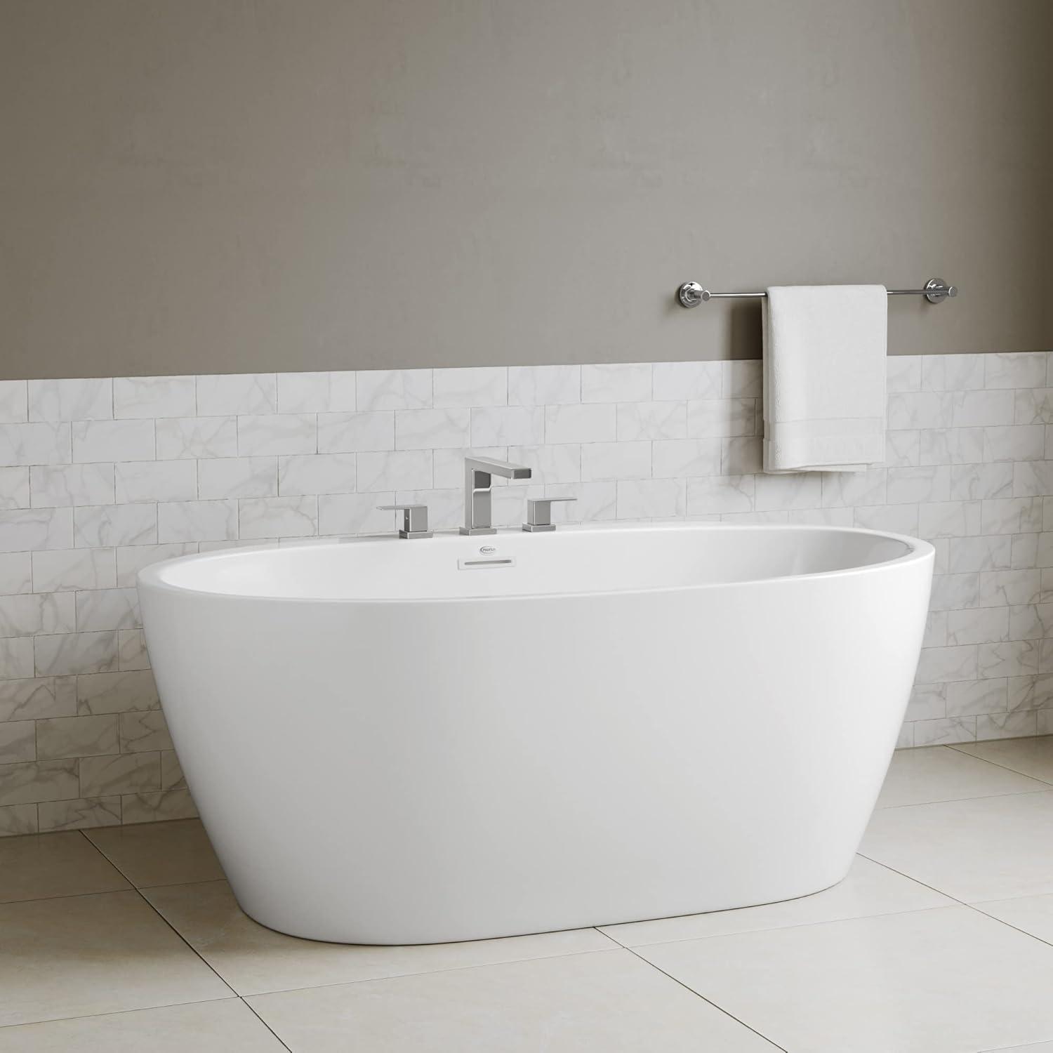 59'' x 31.5'' Freestanding Soaking Acrylic Bathtub