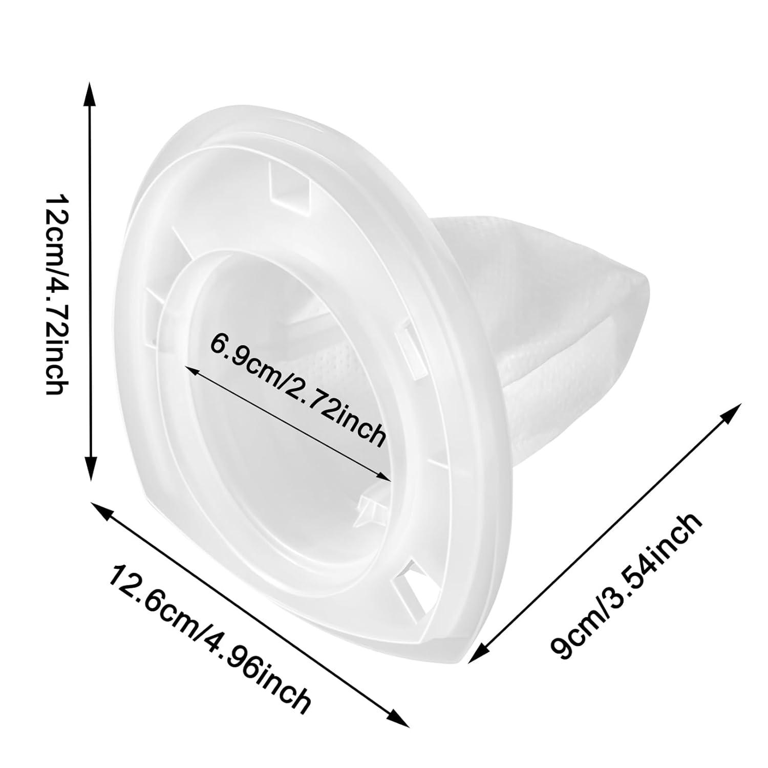 6 Pack Replacement Filter Compatible with Black & Decker Hand Vacuum Cordless Vacuum VF110 CHV1410L, CHV1410, CHV9610, CHV1210, CHV1410B, CHV1510, BDH2000L