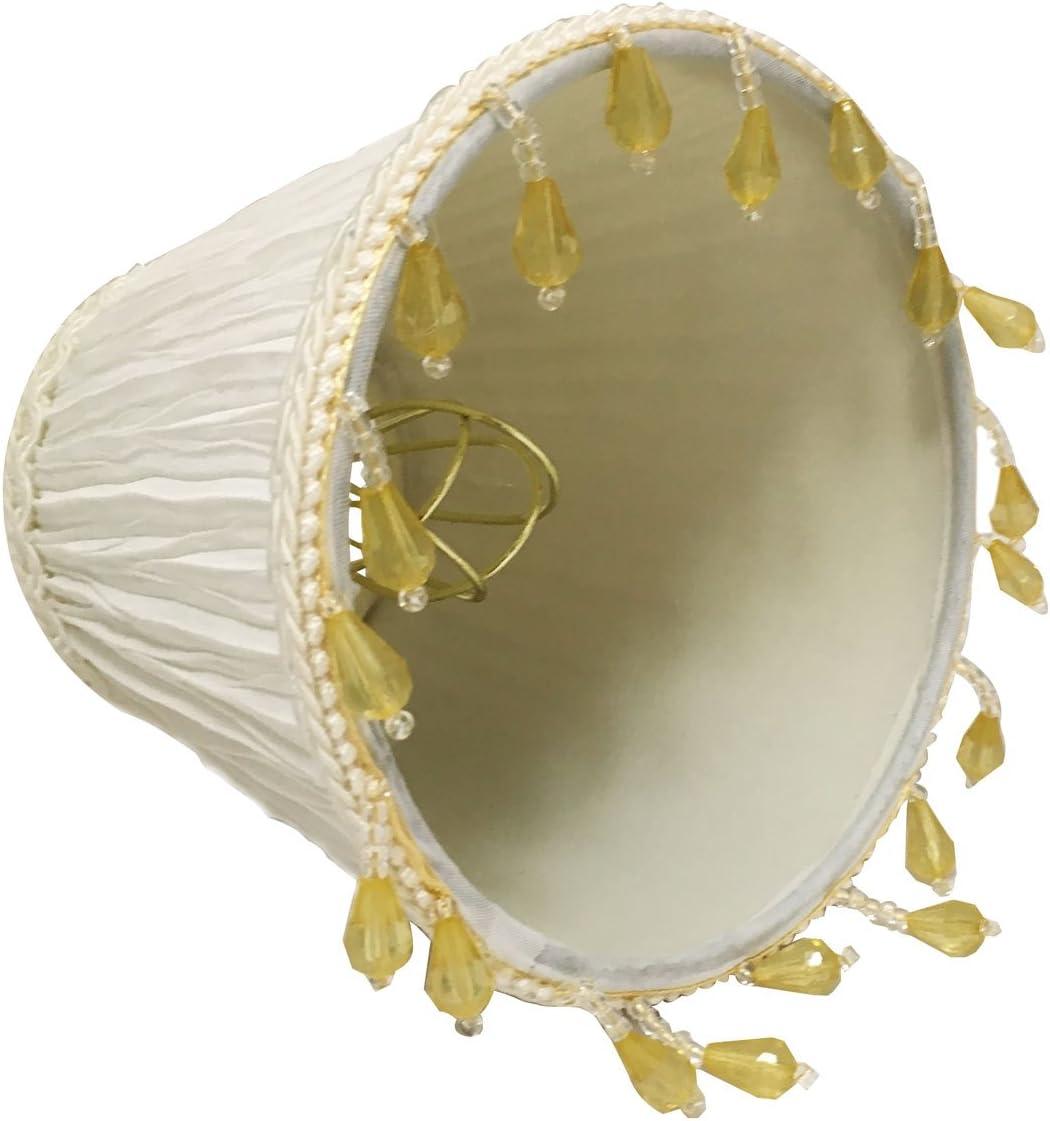 Royal Designs, Inc. Clip on Ruche Pleated Empire Chandelier Lamp Shade Flame Clip Fitter, CSO-1033-5WH-6, 3 x 5 x 4.5, White, 6 Pack