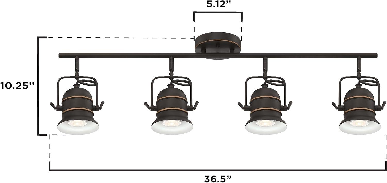 Boswell Oil Rubbed Bronze 4-Light Industrial Track Light