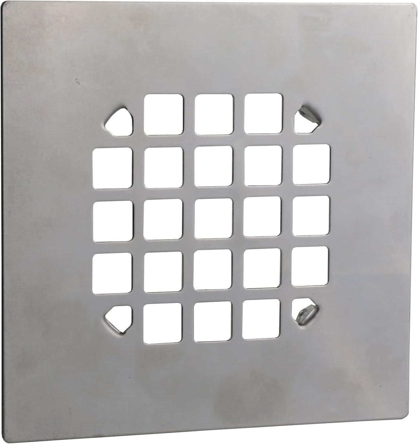 4010171 DRAIN COVER SQR SNP CHR Danco 4-1/4 in. Chrome Gray Square Drain Cover (Pack of 1)