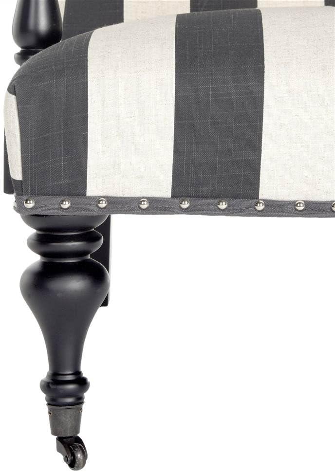 Devona Arm Chair - MCR4731 - Charcoal/White - Safavieh