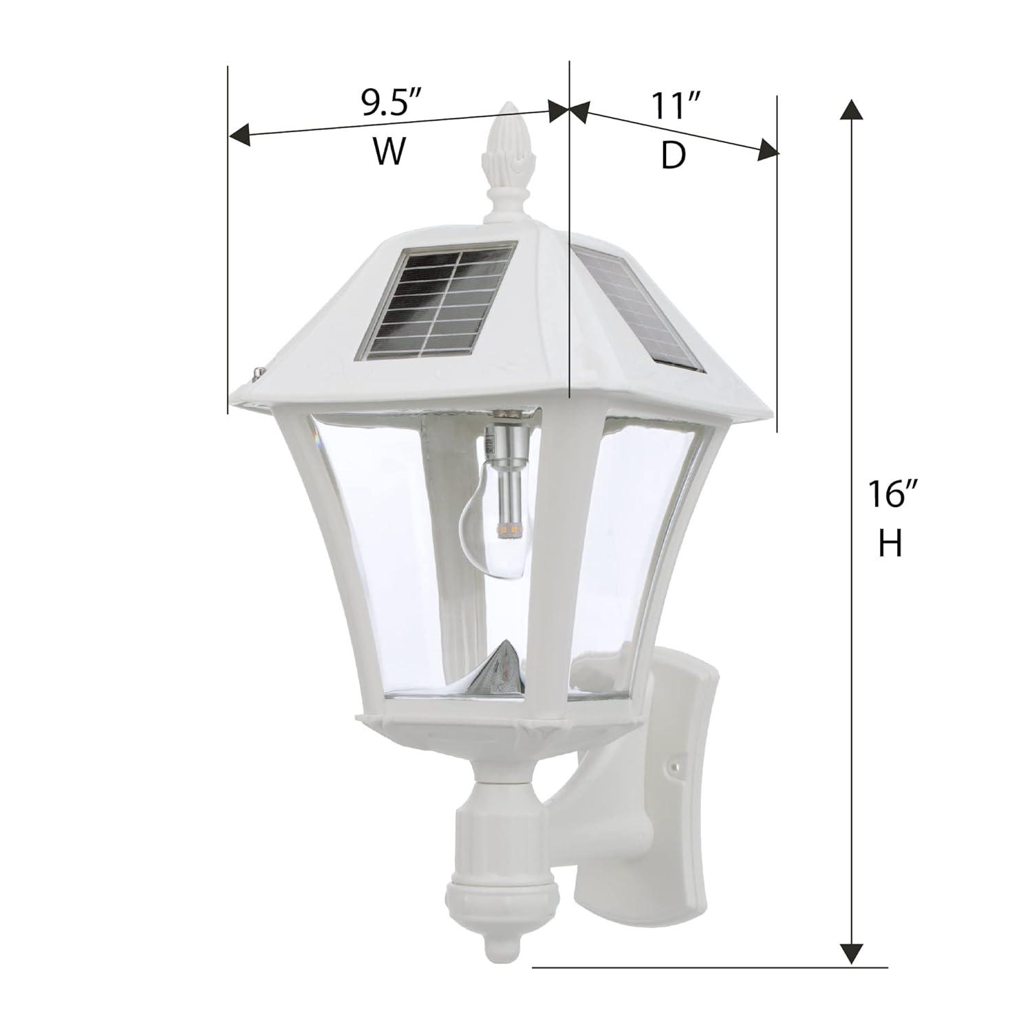 Baytown Ii Bulb Solar Light - Warm White LEDs- Wall/pier/ 3 Inch Fitter Mounts
