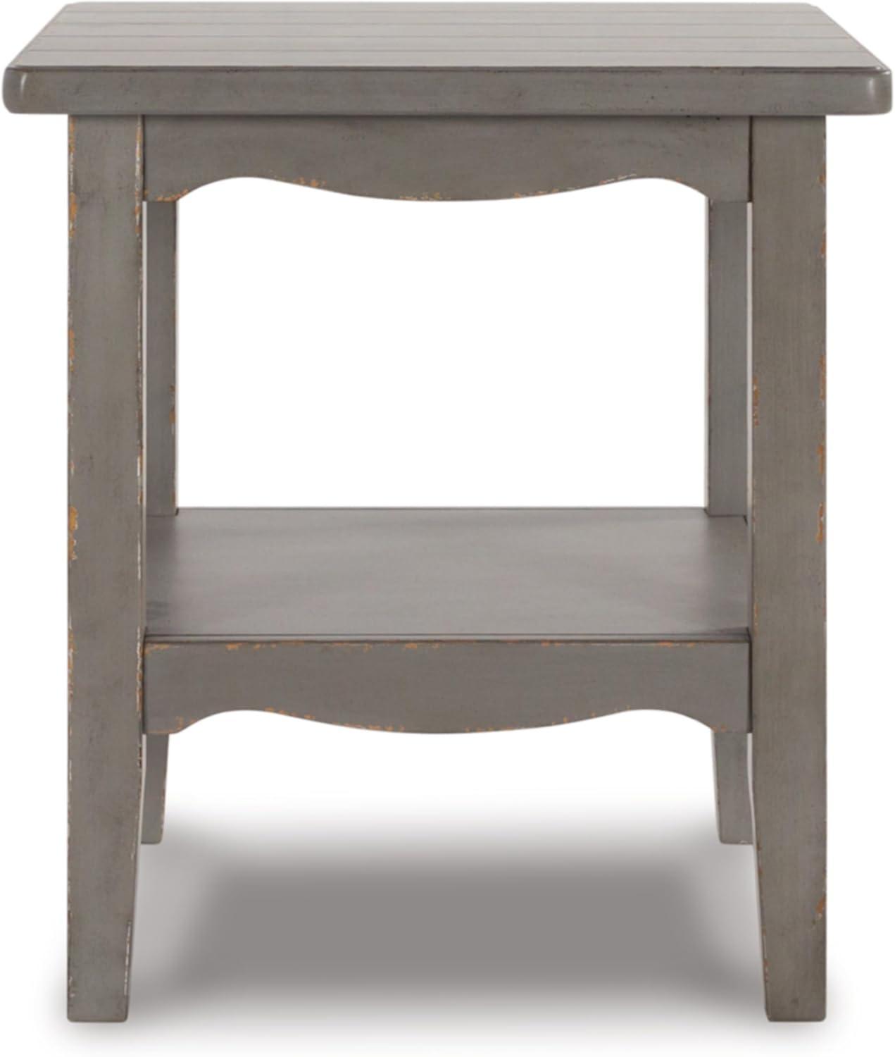 Signature Design by Ashley Traditional Charina End Table, Antique Gray