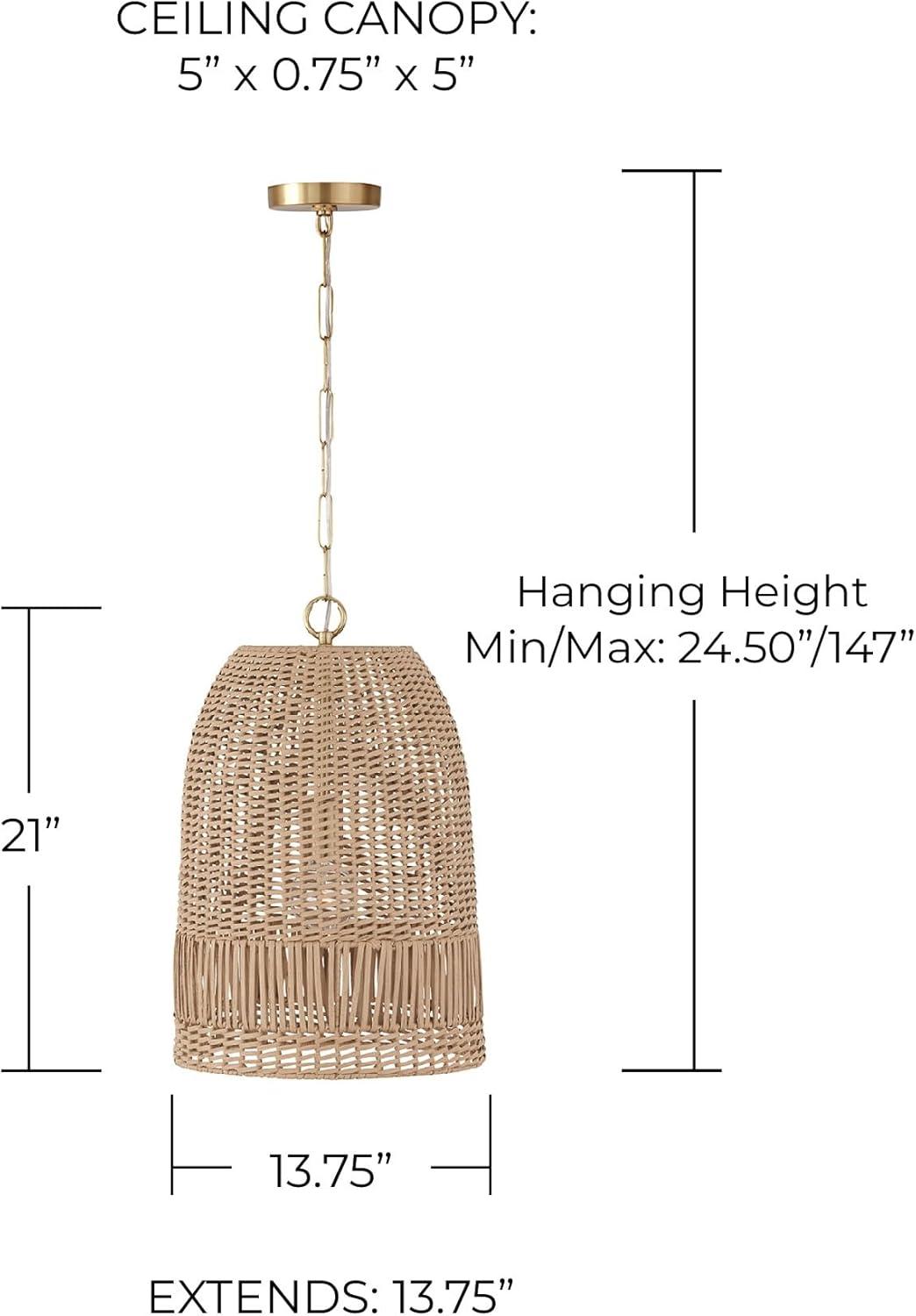 Capital Lighting Naomi 1 - Light Pendant in  Matte Brass