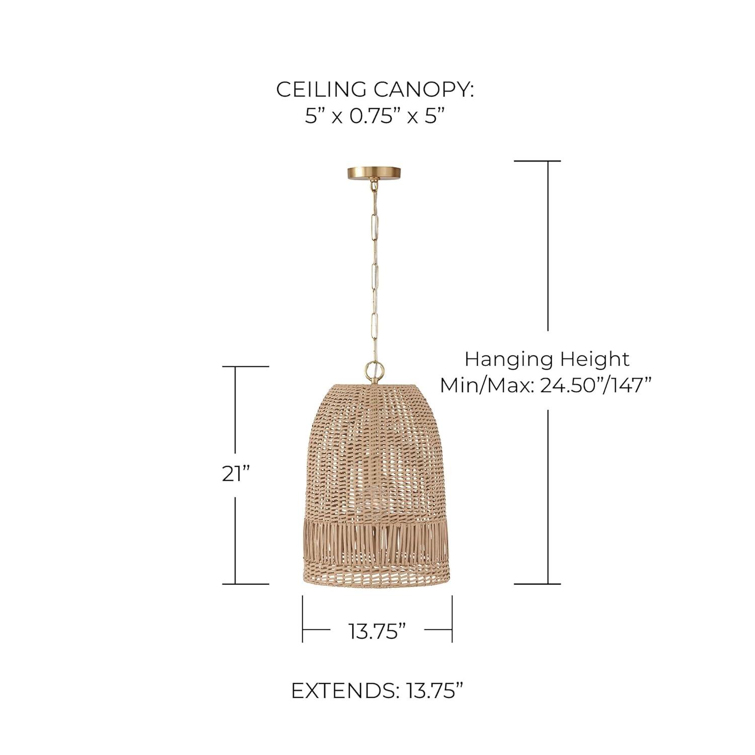 Capital Lighting Naomi 1 - Light Pendant in  Matte Brass