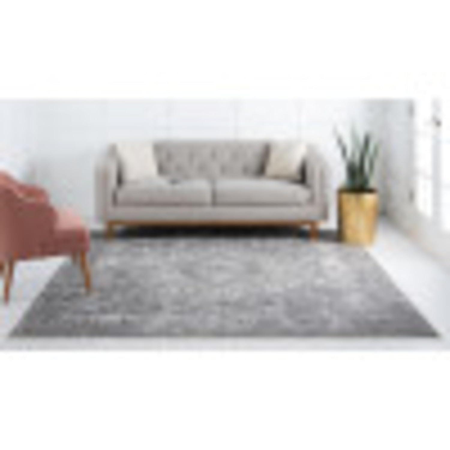 Unique Loom Portland Collection Area Rug - Astoria (4' 1" Square Gray/Ivory)