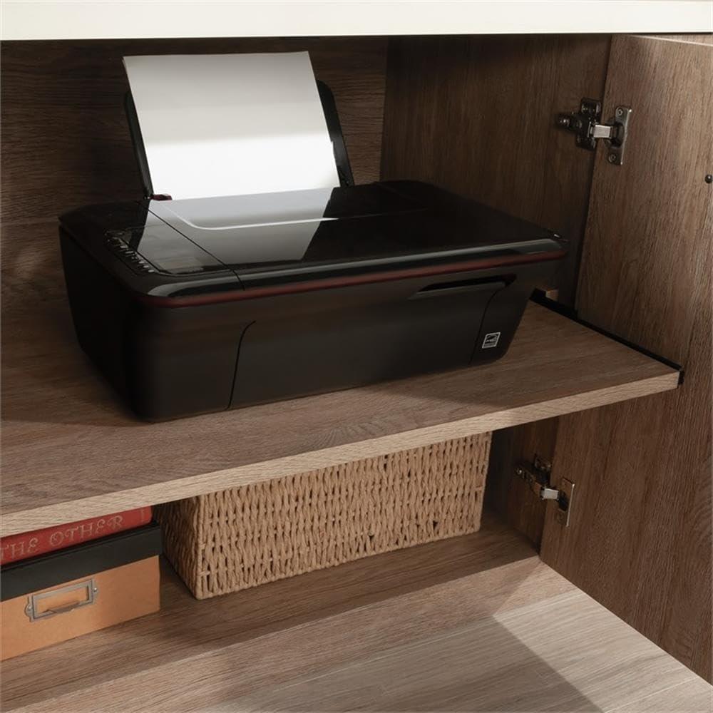 Inbox Zero Eraclio 65.984'' Wide 2 - Shelf Credenza with Cable Management