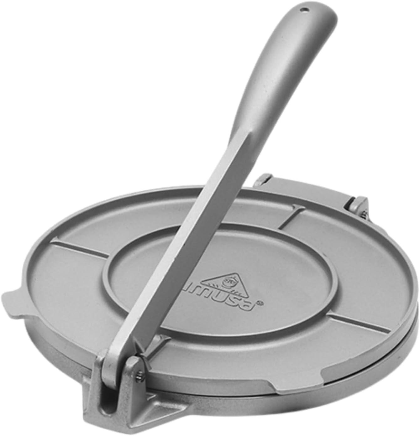 IMUSA 6.5" Silver Cast Aluminum Tortilla Press with Handle