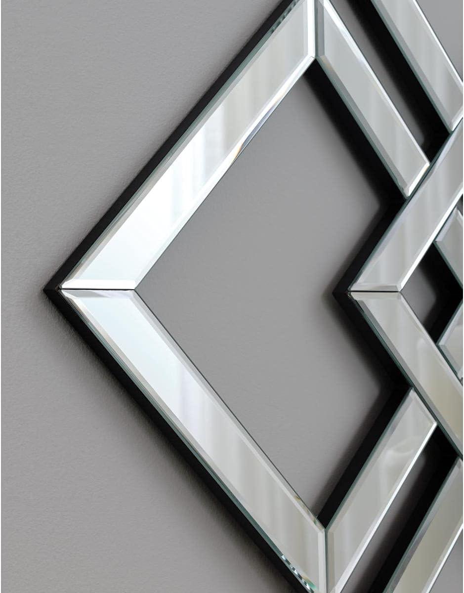 Quinnley 24" Silver Geometric Contemporary Accent Mirror