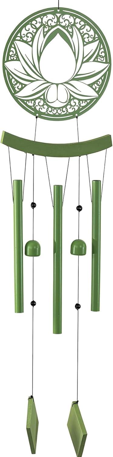 Dawhud Direct 30" H Rustic Copper Owl Wind Chimes - Garden Decoration