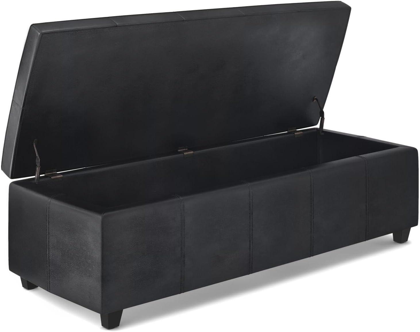 Simpli Home Castleford Large Storage Ottoman Bench