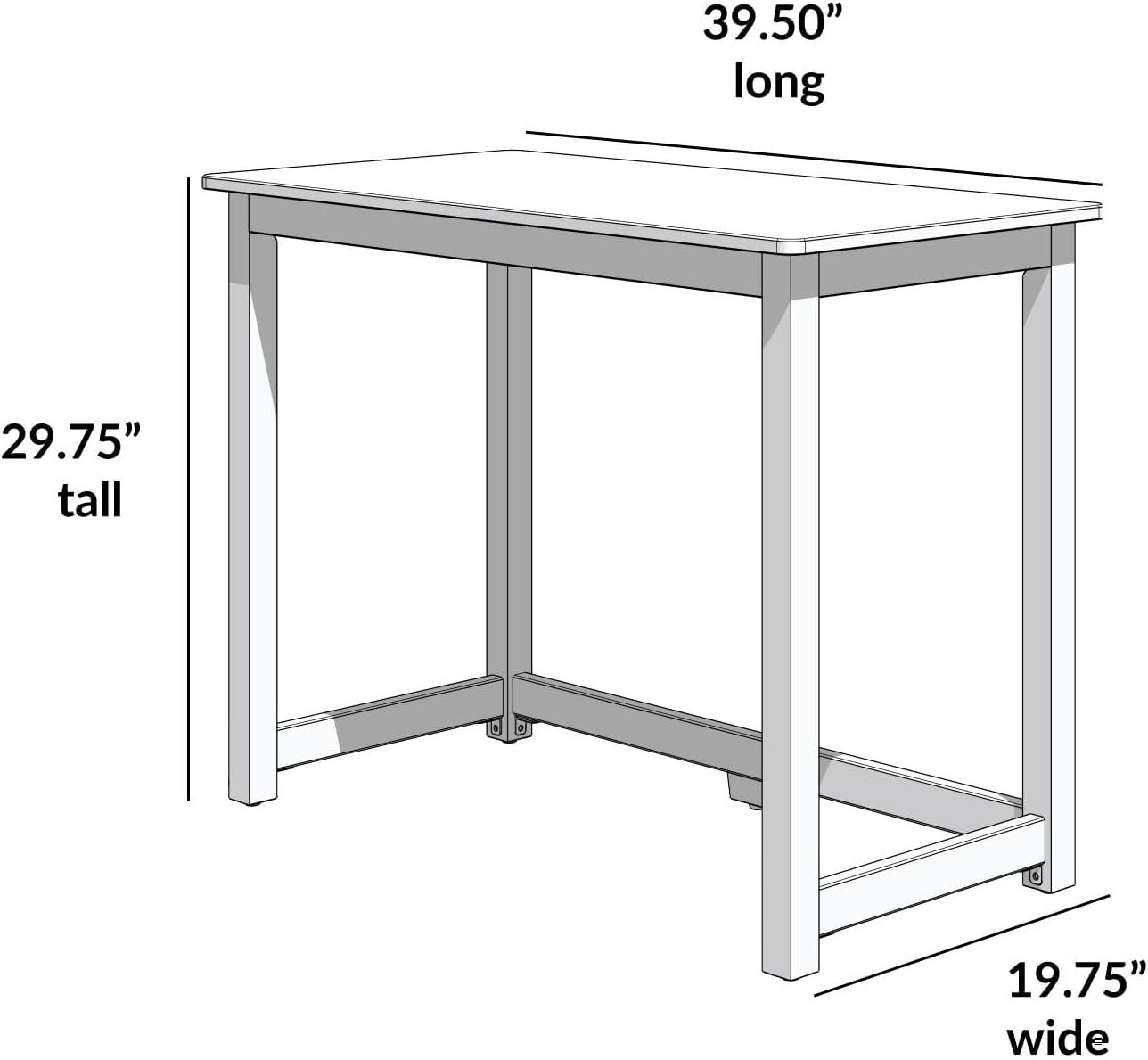 Plank+Beam Writing Desk, Simple Desk for Bedroom, Home Office Study Desk, 39.5"