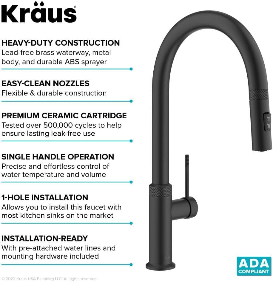 Kraus Oletto Single Handle High-arc Kitchen Faucet