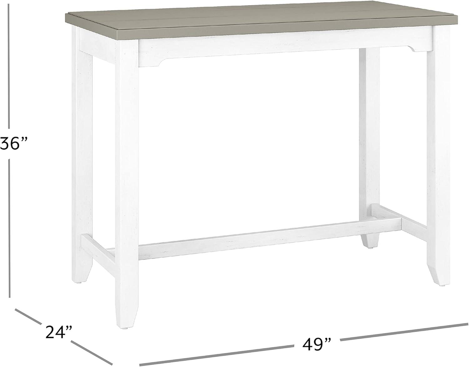 Hillsdale Furniture Clarion Wood Open Back Counter Height Stool in Sea White