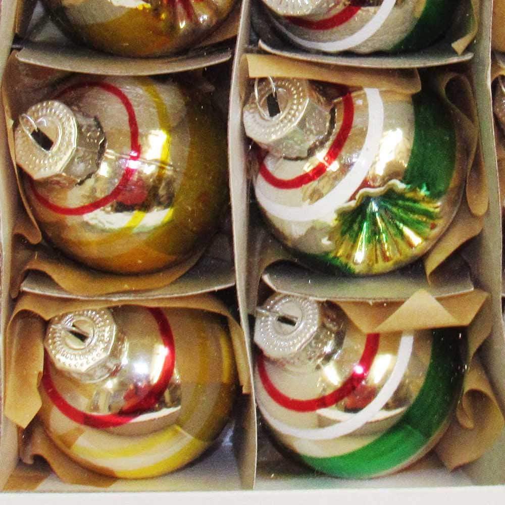 Multicolor Glass Spherical Christmas Ornament Set, 16 Pieces