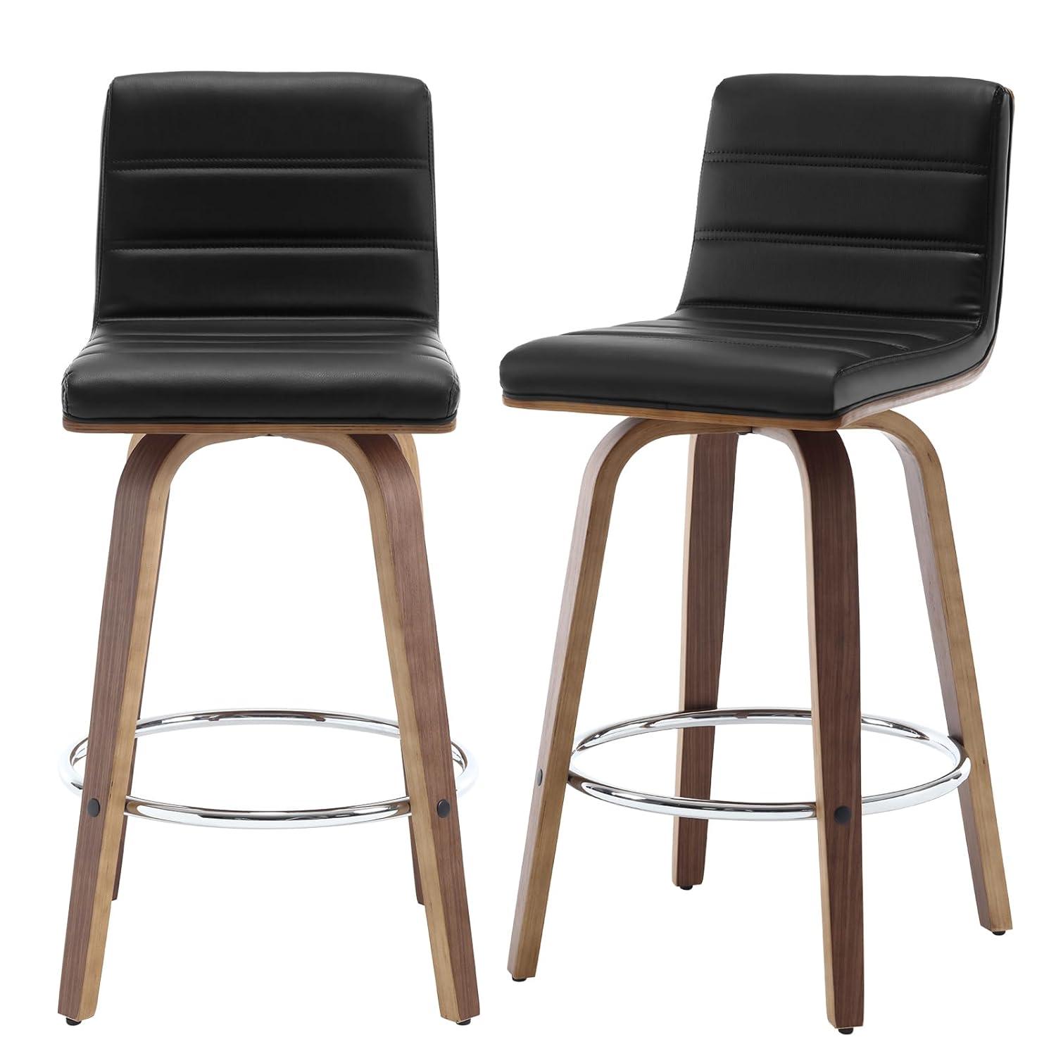 Corrigan Studio® Upholstered Swivel Stool (Set of 2)