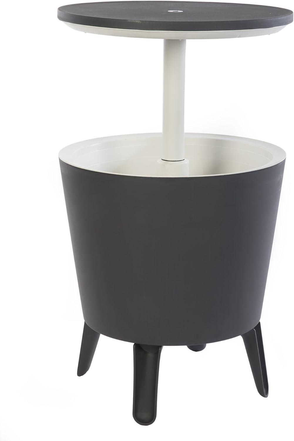 Keter Keter 32 Qt. Cool Bar Cooler Outdoor Weather Resistant Patio Furniture 2 in 1 Pop Up Cocktail Side Table and Beverage Cooler Combo