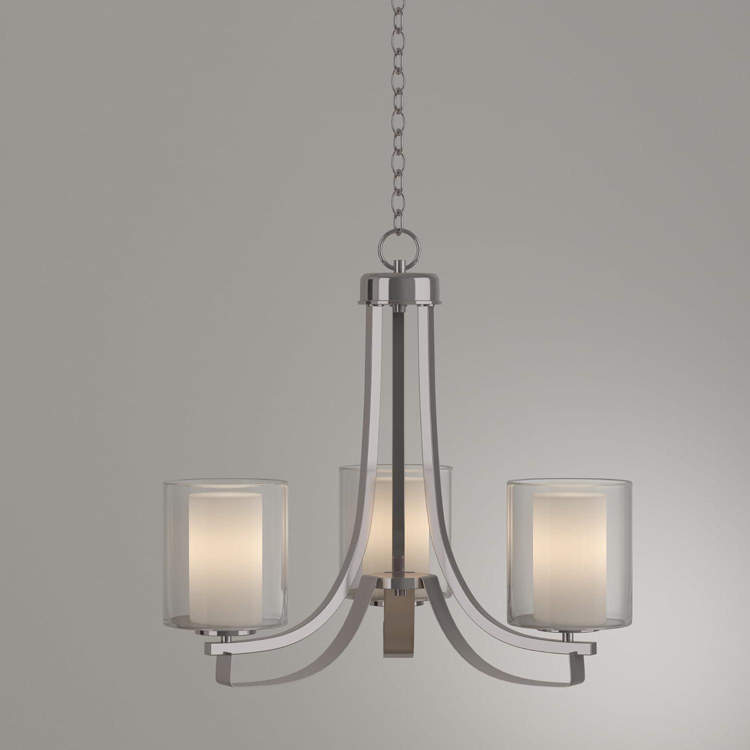 Minka Lavery 4103-84 Parsons Studio 3 Light Chandelier in Brushed Nickel