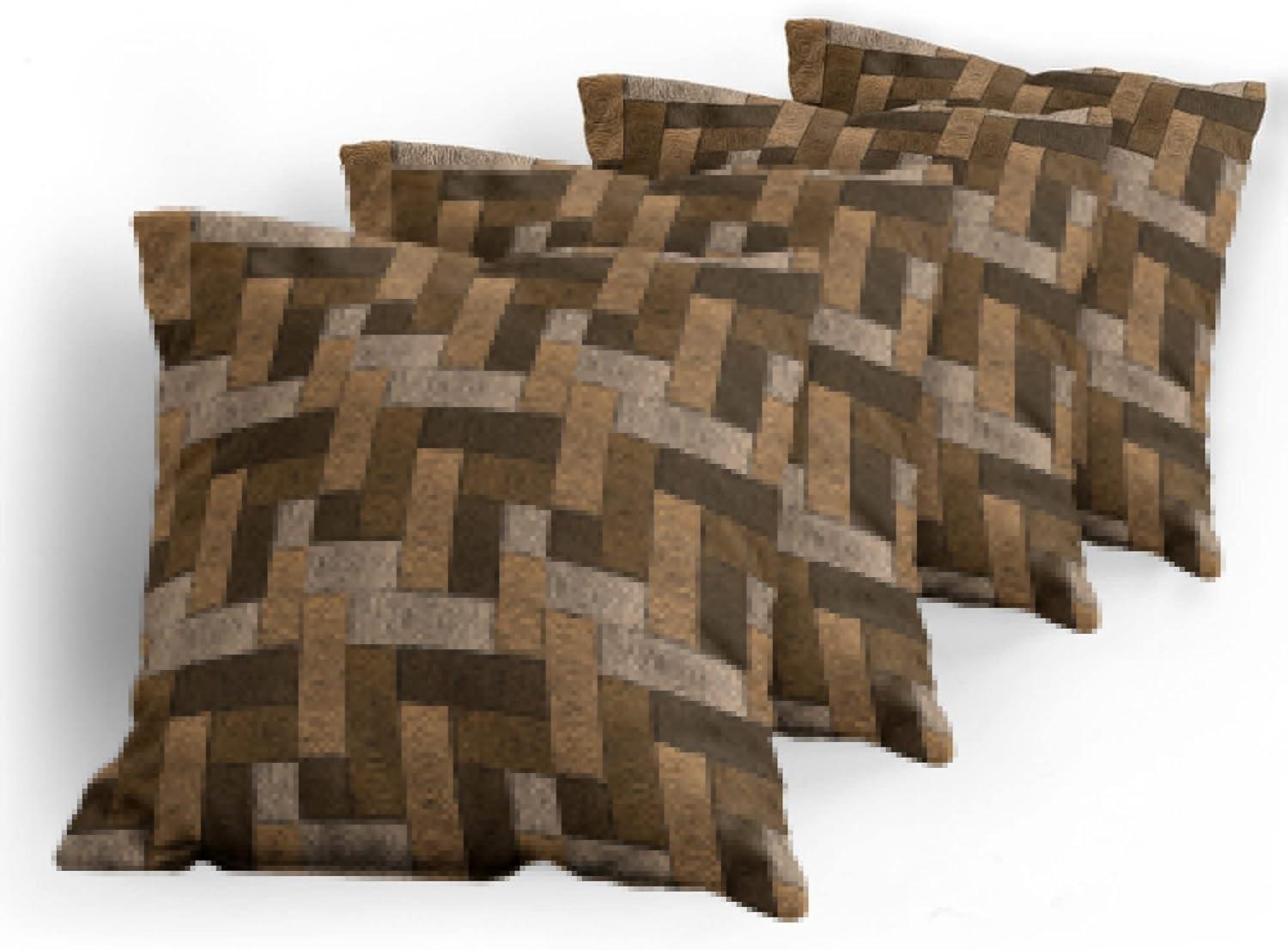Ambesonne Ambesonne Geometric Reversible Pillow Cover (Set of 4)