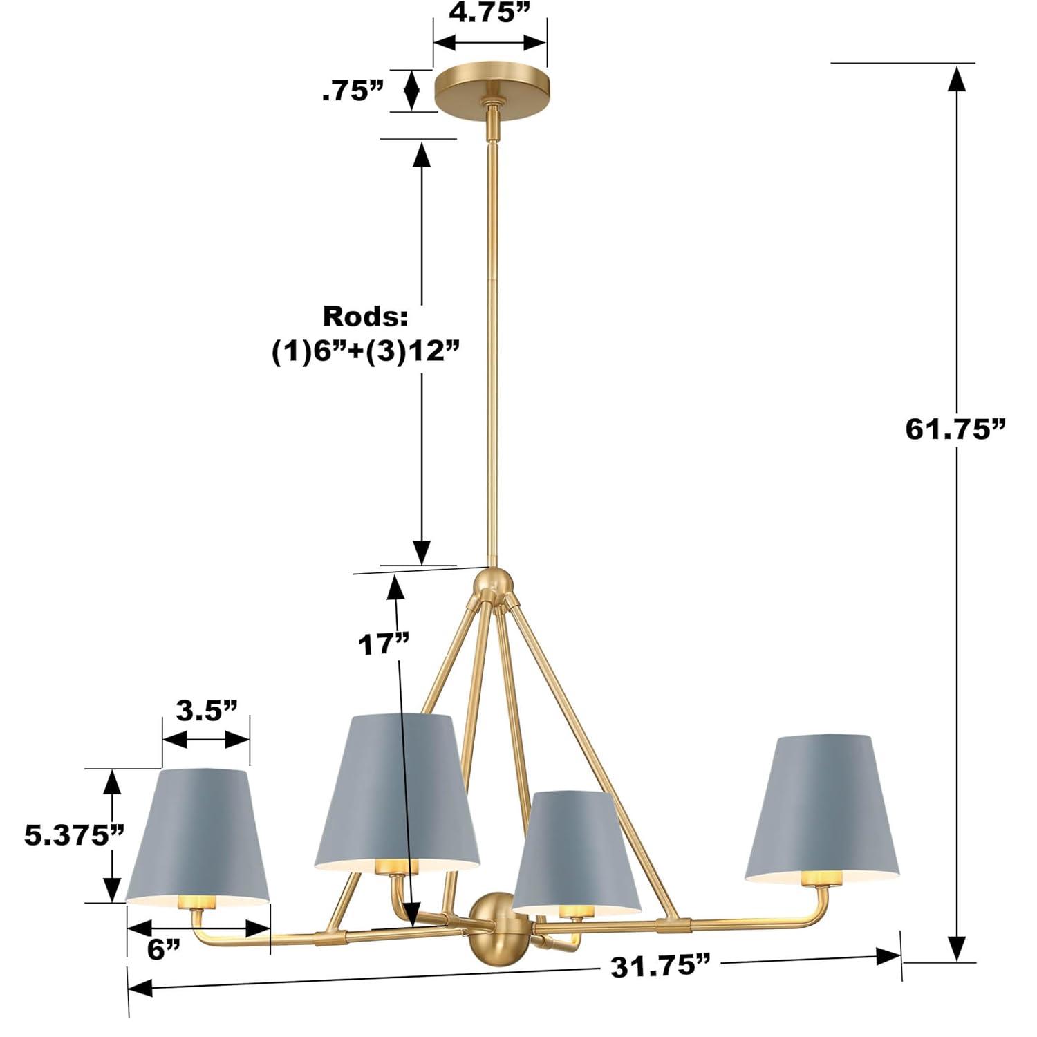 Crystorama Lighting - Xavier - 4 Light Chandelier In Traditional Style-17 Inches