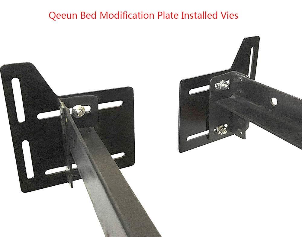 Full - Queen Bed Frame Headboard Bracket Modification Modi-Plate, Set of 2