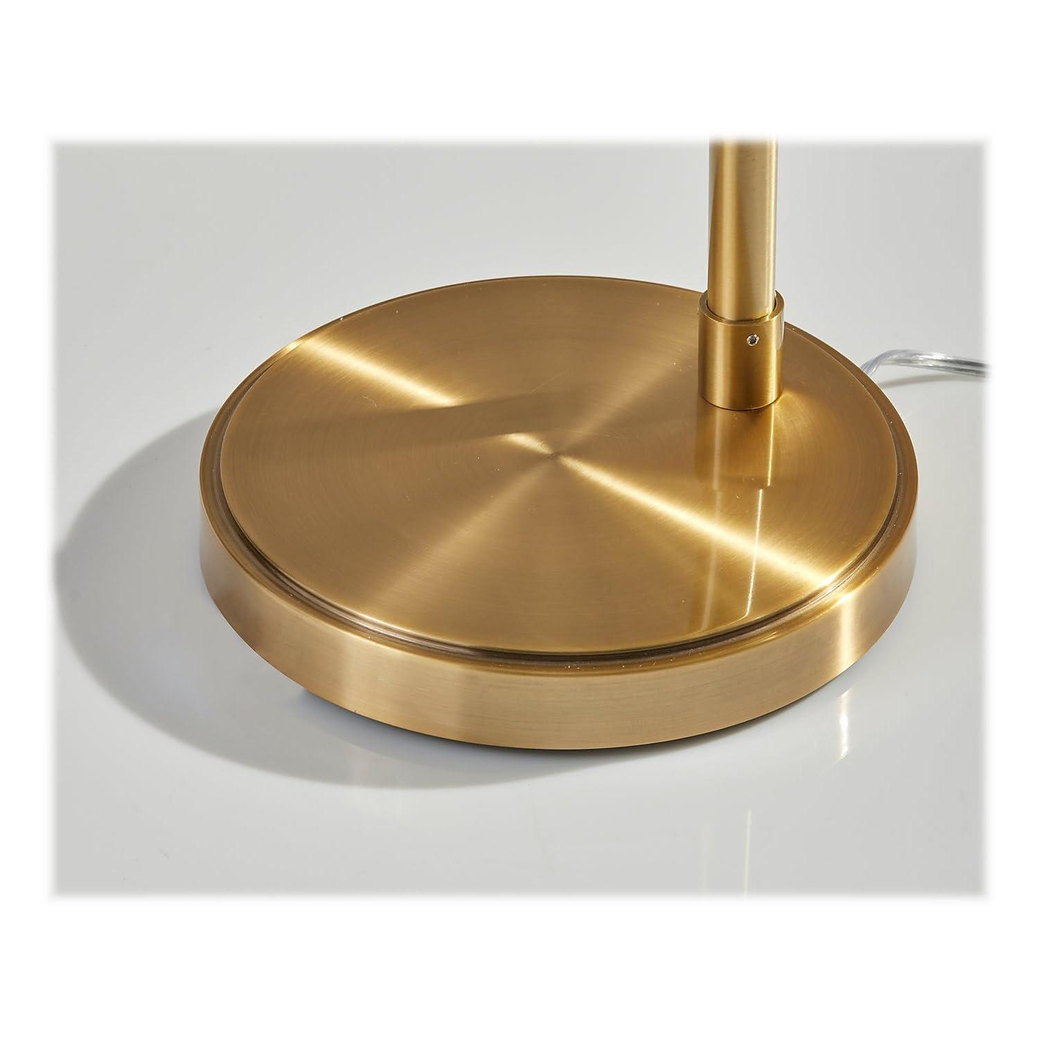 Simplee Adesso Globe 60" Antique Brass Floor Lamp with Globe Shade (AF47013-21)