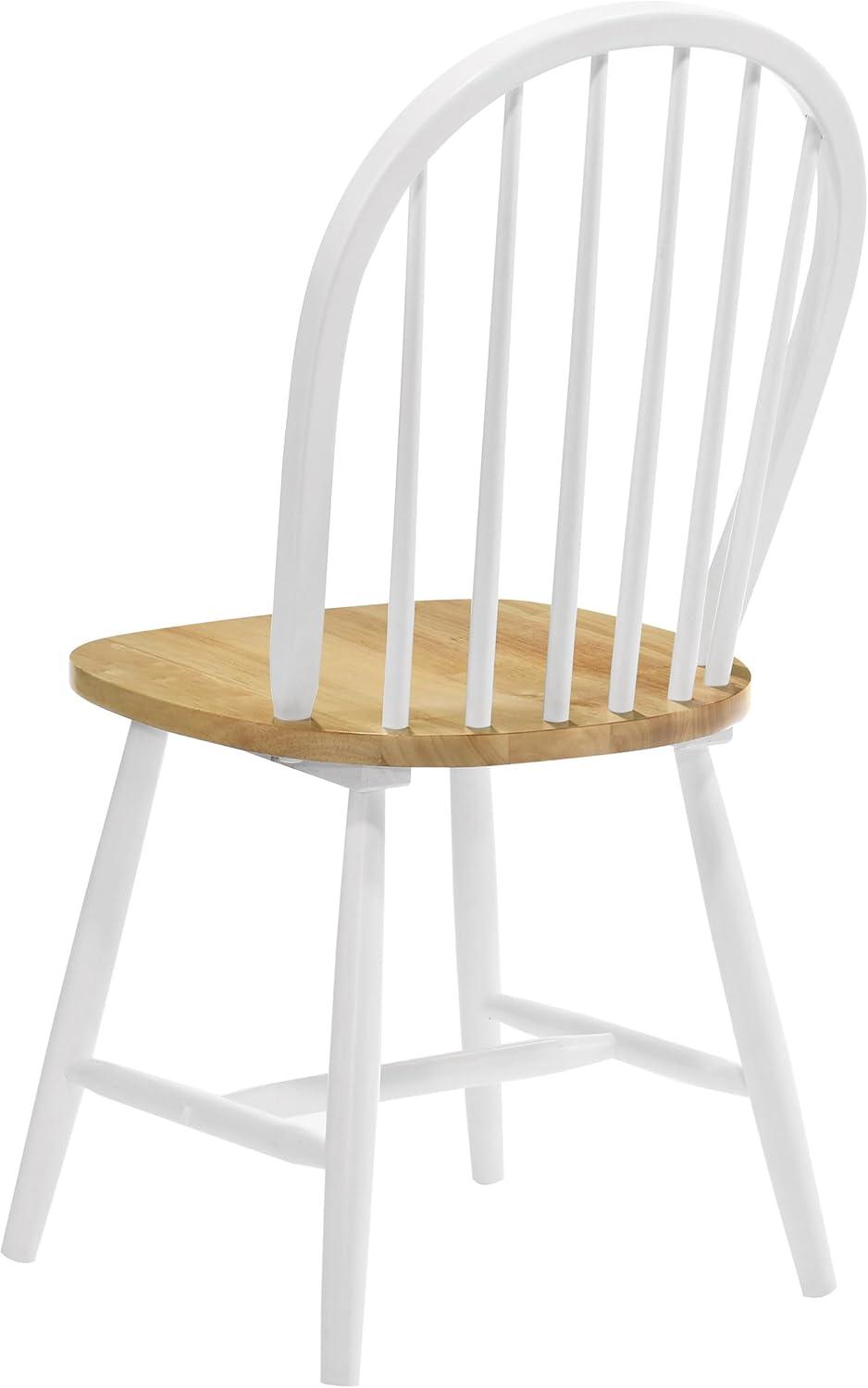 Coaster Farmhouse Windsor Wood Dining Chairs in White