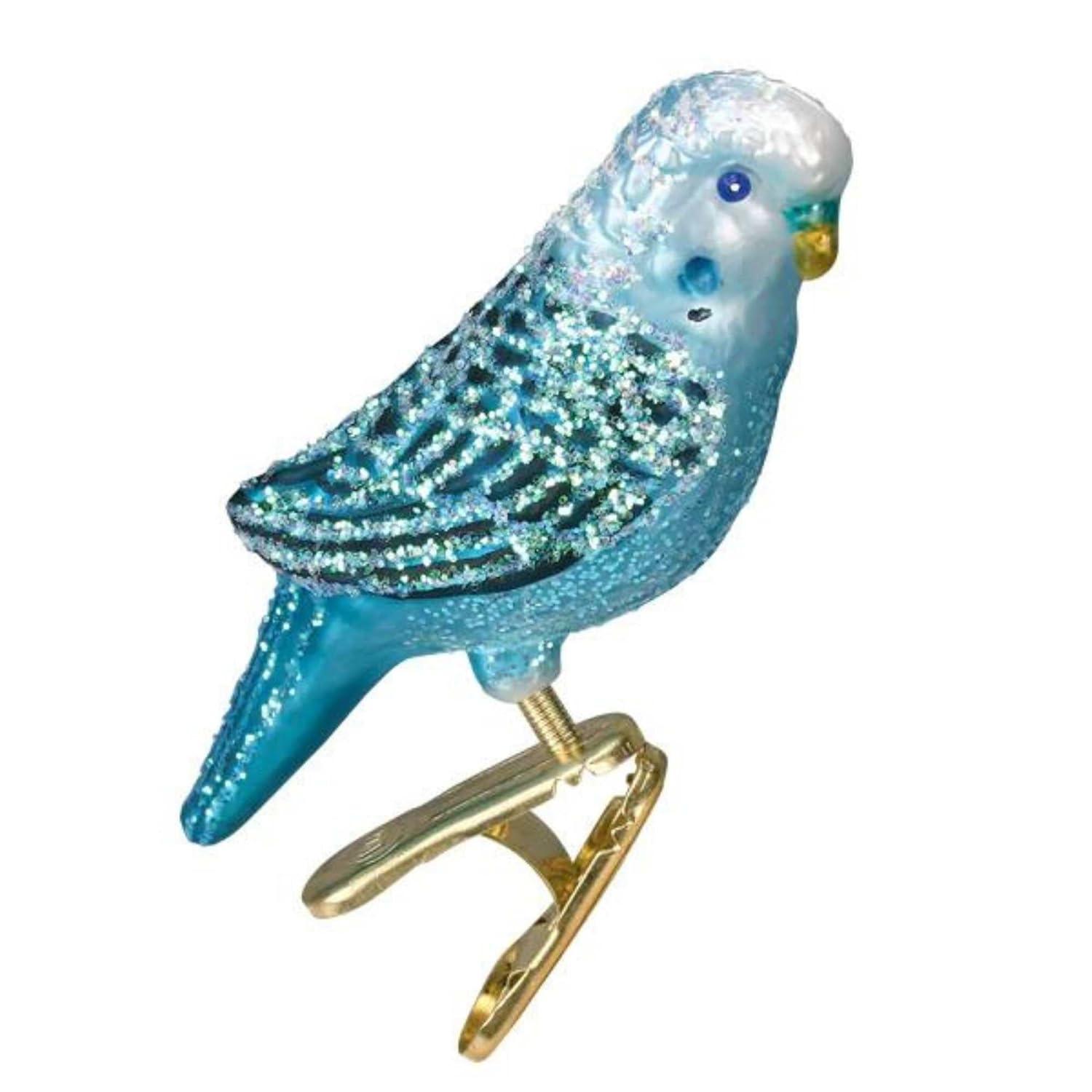 Old World Christmas Blue Miniature Parakeet Hanging Figurine Ornament | Wayfair