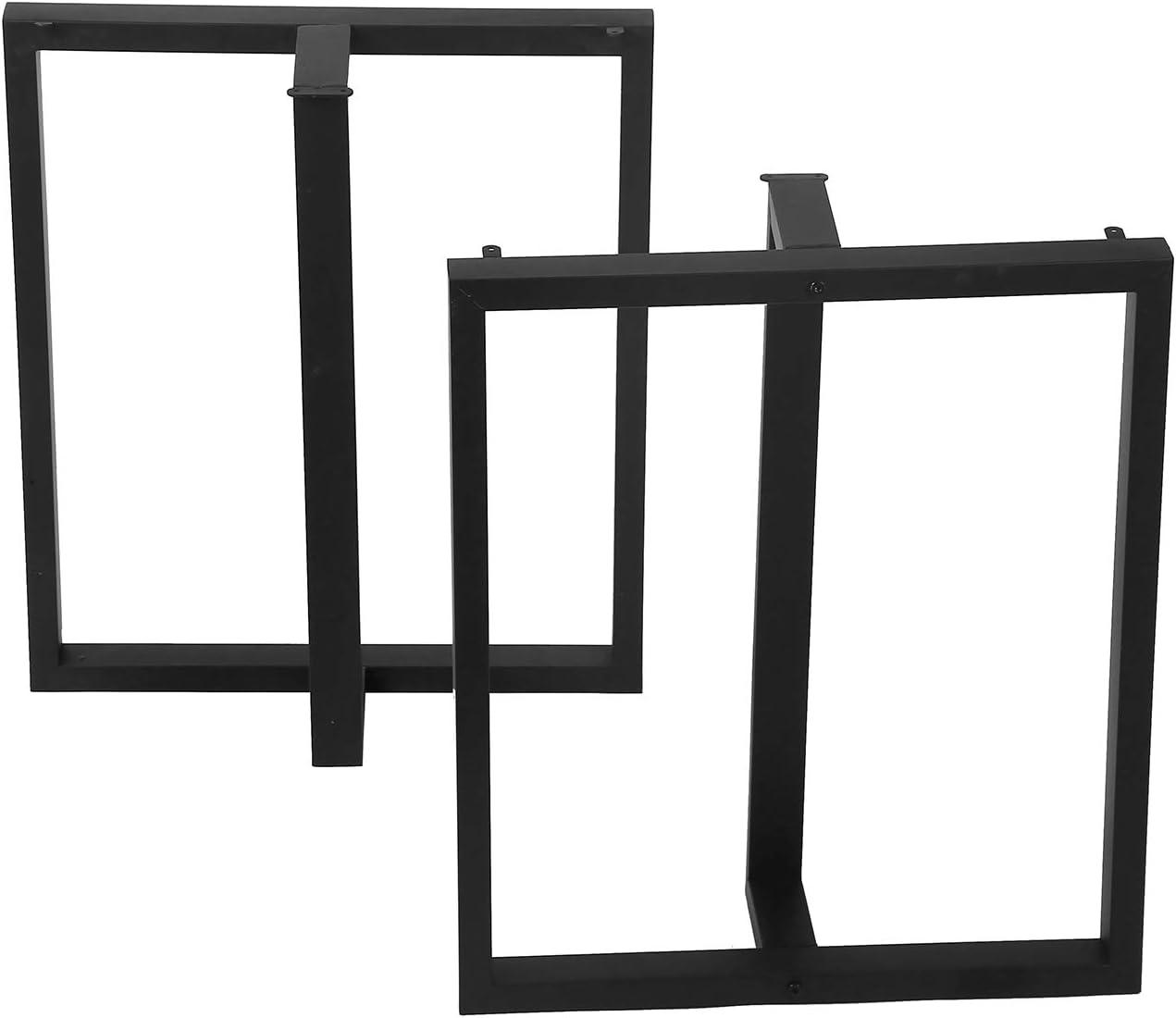 28'' Black Metal T-Shape Table Legs, Set of 2