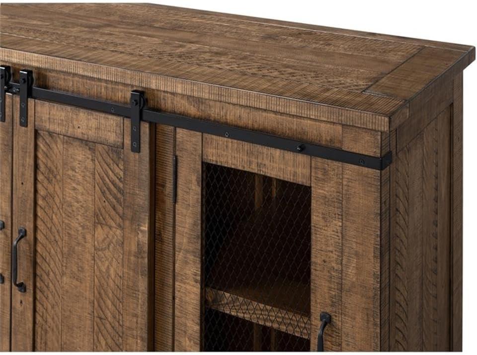 Chesapeake Solid Wood TV Stand Natural Brown Finish - Martin Svensson Home