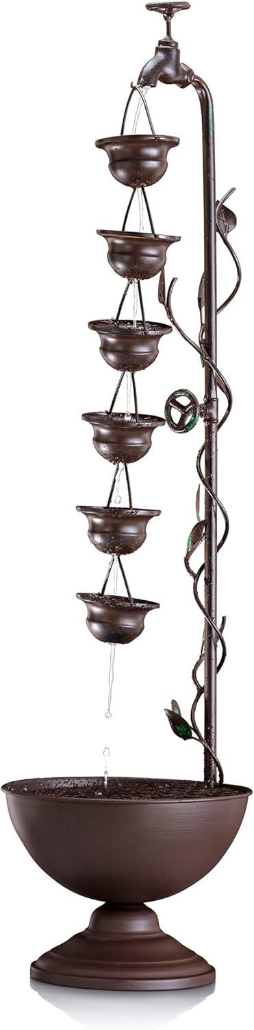 Gertrude Outdoor Metal Weather Resistant Floor Fountain