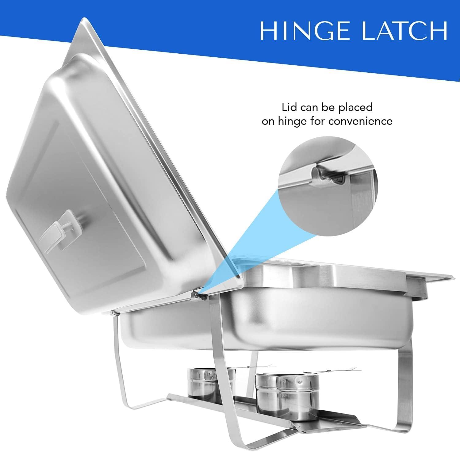 ALPHA LIVING 4 Pack 8QT Chafing Dish High Grade Stainless Steel Chafer Complete Set, 8 QT - Grey