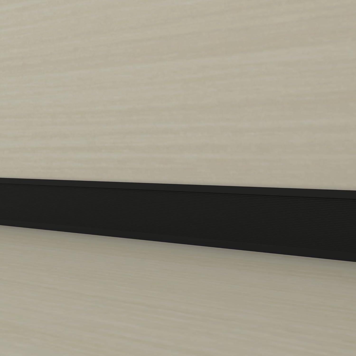 Bestar Logan Modern Wood U Shape Computer Desk with Hutch in White Chocolate