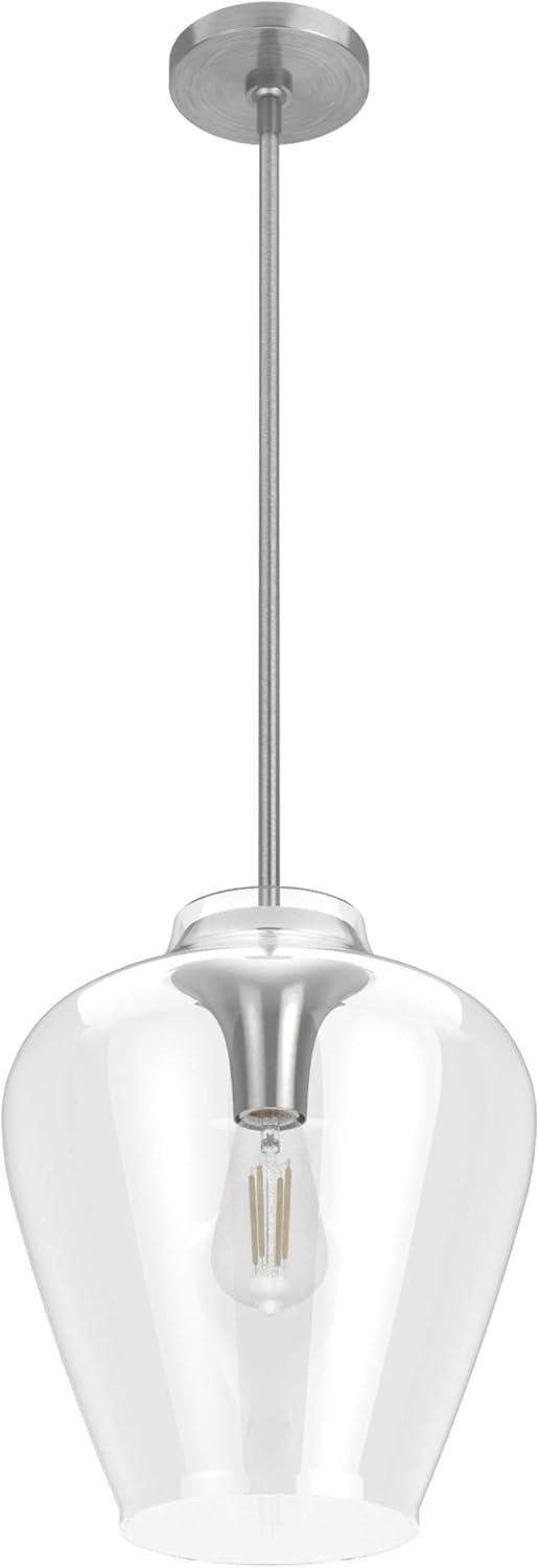 Vidria Minimalist 12" Brushed Nickel LED Pendant Light