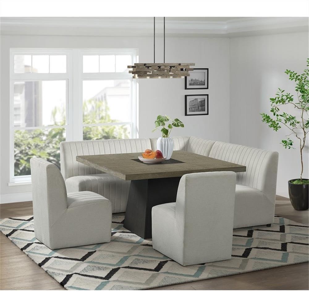 Picket House Furnishings Rizzo Dining Bench in Beige Linen